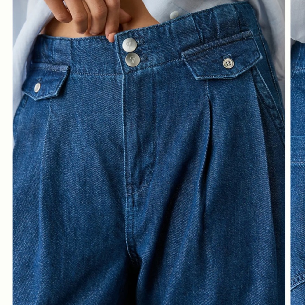 Pilcro Blue Wide-Leg Pants - Picture 2 of 7